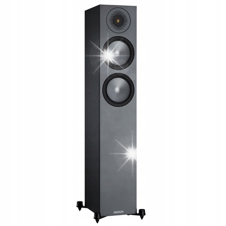 Boxa podea Monitor Audio Bronze 200 (425386953), 2.5-drozna, Bass-reflex Dual HiVe II, tweeter 25 mm C-CAM Gold Dome, 2 x 5" C-CAM, 120W RMS, 8 Ω, 88 dB, negru, 1 buc., 886 x 166 x 265 mm