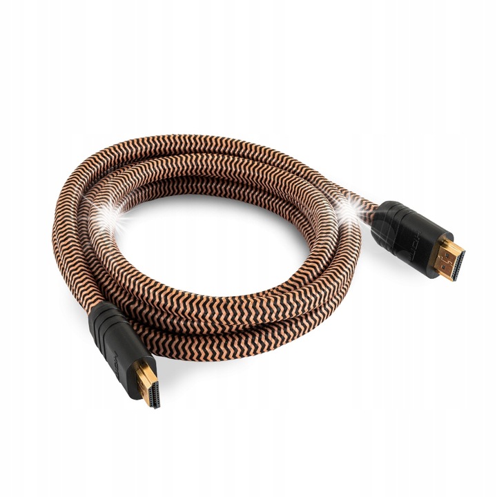 Кабел HDMI 2.1 Proson Arctic 8K 2м, 4K@60Hz, найлон, бял