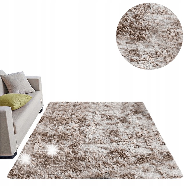 Килим Shaggy Strado Ombre 200x300 см Camel, противоплъзгащ, мек