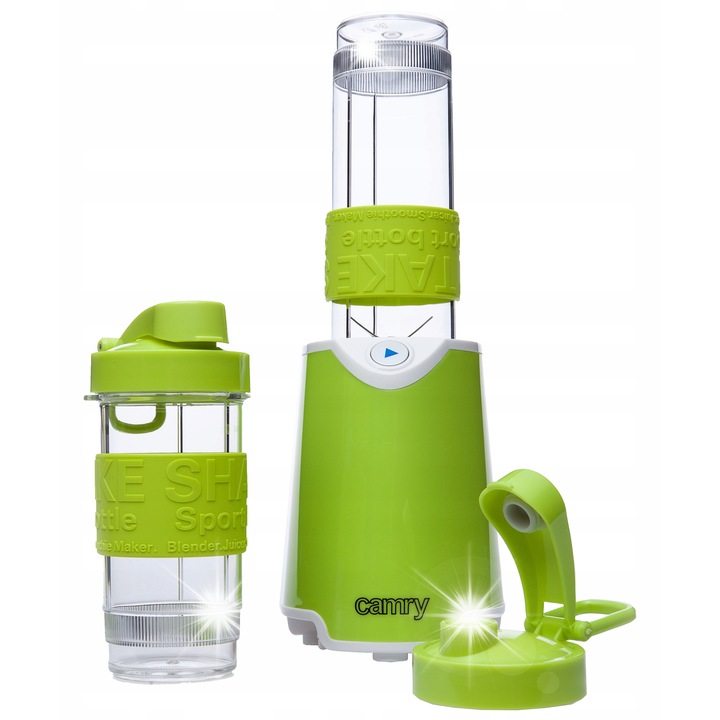 Turmixgép Camry, 2 üveg 570ml/400ml, jégzúzó funkció, zöld