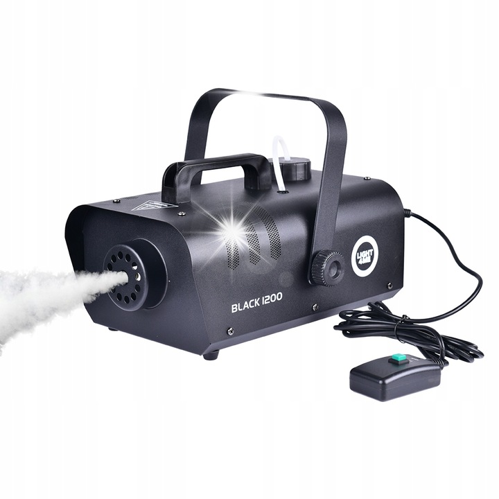 Masina de fum LIGHT4ME BLACK 1200, 850W, 0.8L, dimensiuni 330x253x187mm, set cu lichid 1L