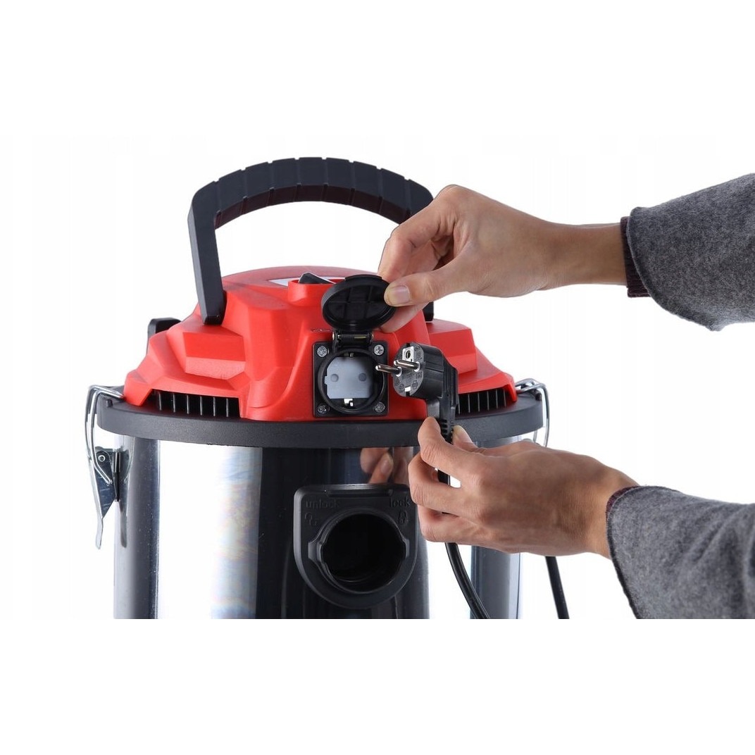 Aspirator industrial Adler CR 7045, 6 functii, 25L, 3400W, 19m, inox