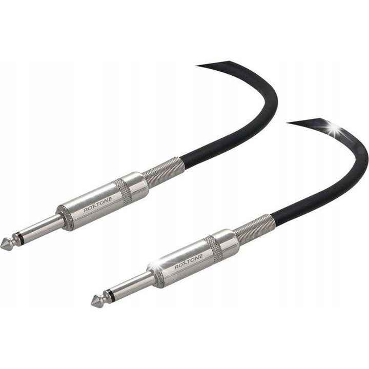 Инструментален кабел, Roxtone, 10 м, жак моно 6.3мм - жак моно 6.3мм, 6мм външен диаметър