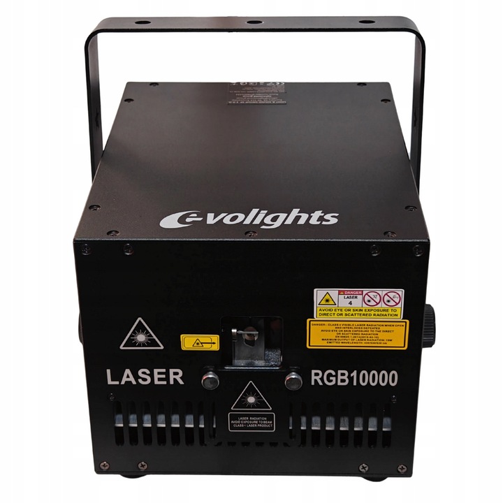 Proiector laser, Evolights, 10W, RGB V2, efecte dinamice, 30x29x31cm, negru