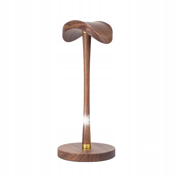 FiiO HS21 fejhallgató tartó, tömör amerikai diófa, ívelt kialakítás, csúszásmentes talp