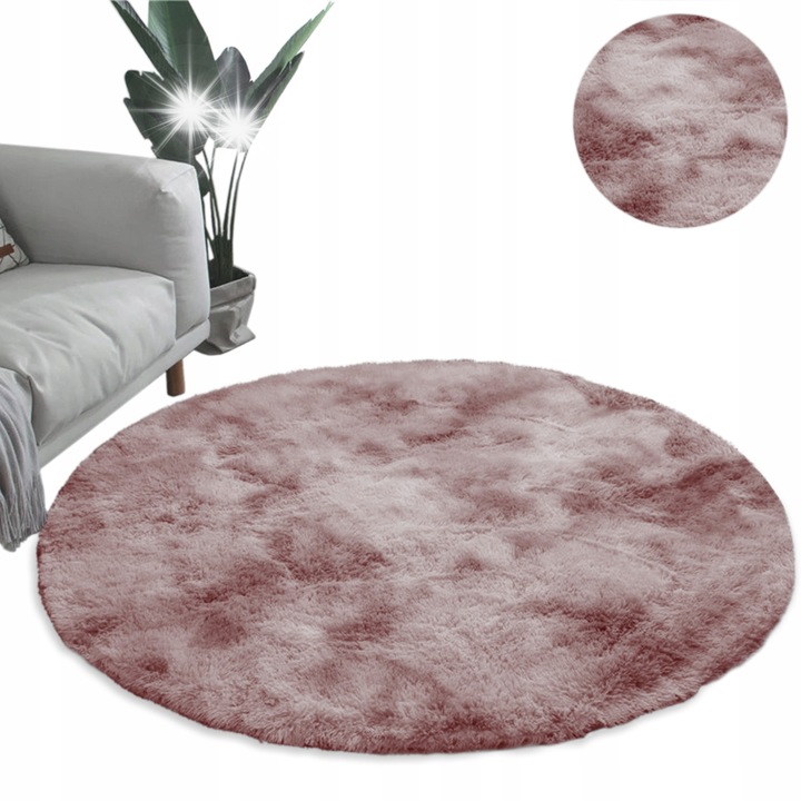 Covor Shaggy Ombre Strado 200x200cm, Violet, Antiderapant