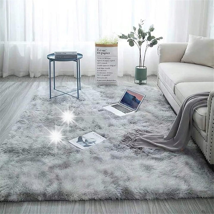 Shaggy Szőnyeg Strado 160x200cm SzürkeÉjszaka, puha, sűrű, beltéri