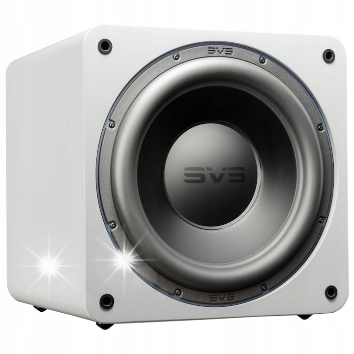 Subwoofer activ SVS SB-3000, 800 W RMS/2500 W peak, difuzor 13" (33 cm), carcasa inchisa, 18–270 Hz, Alb, 45.1 x 39.7 x 38.5 cm