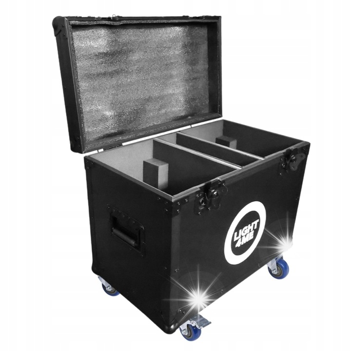 Light4Me szállítódoboz 2 Sky Wash 19x15W fejhez, fekete, 62,5x37,4x48cm