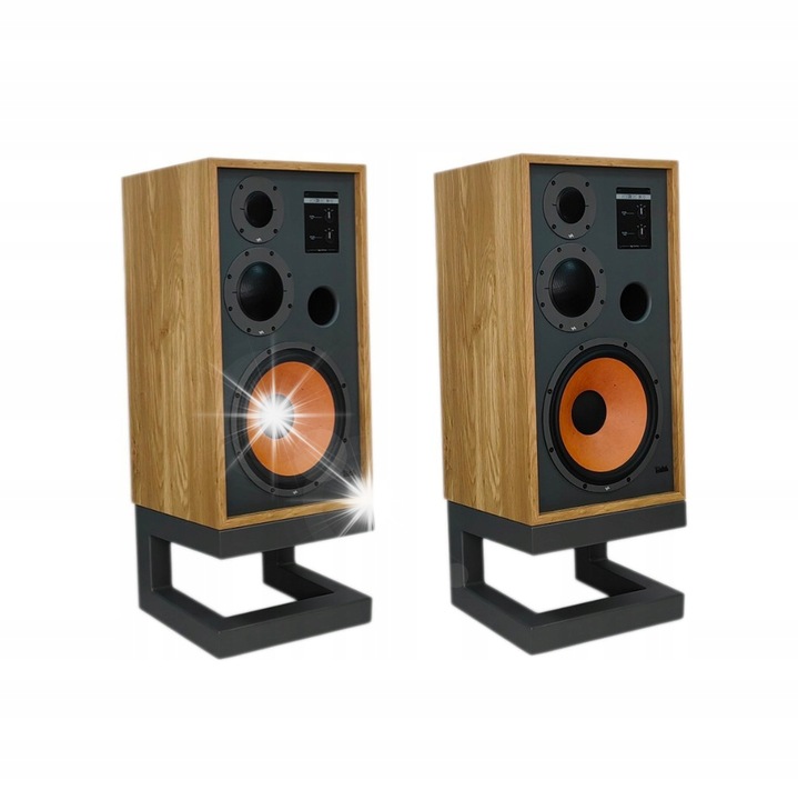 Boxa de podea Taga Harmony Nostalgic TH-12, 3-benzi, 250W RMS, woofer 305 mm (12"), 30Hz–20kHz, 6 Ω, sensibilitate 92 dB, bass-reflex frontal, cu stativ dedicat, Matt Gray