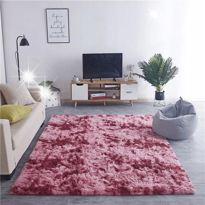 Килим Shaggy Strado Ombre Red 160x220см, противоплъзгащ, мек