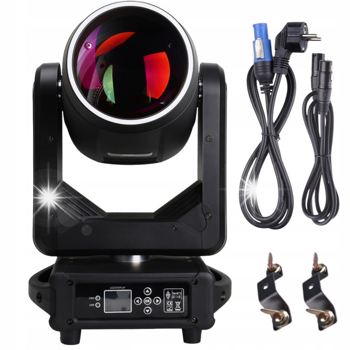 Echipament de iluminat, Light4Me, Focus 300W Beam Ring LED, 14 culori, 32x24x54,5cm, set complet