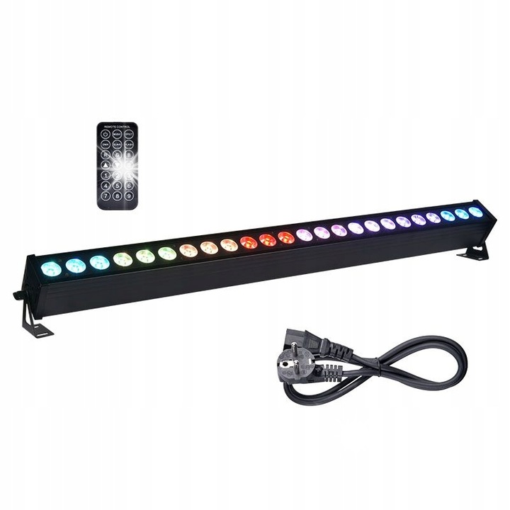 Bara LED LIGHT4ME PIXEL BAR 24x3W MKIII IR, RGB, metalica, 24 LED-uri