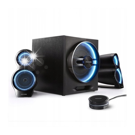 Boxe PC Microlab T-10, set 2.1, subwoofer 24W, frecventa 50-20000Hz, cu ...