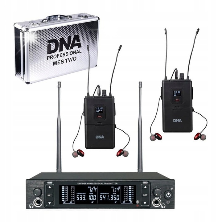 Monitor audio wireless DNA IN-EAR DOUBLE, set, 30~20kHz, 41x27x12,5cm