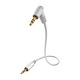 Стерео кабел Mini Jack 3.5мм, 1.6м, бял, High Standard