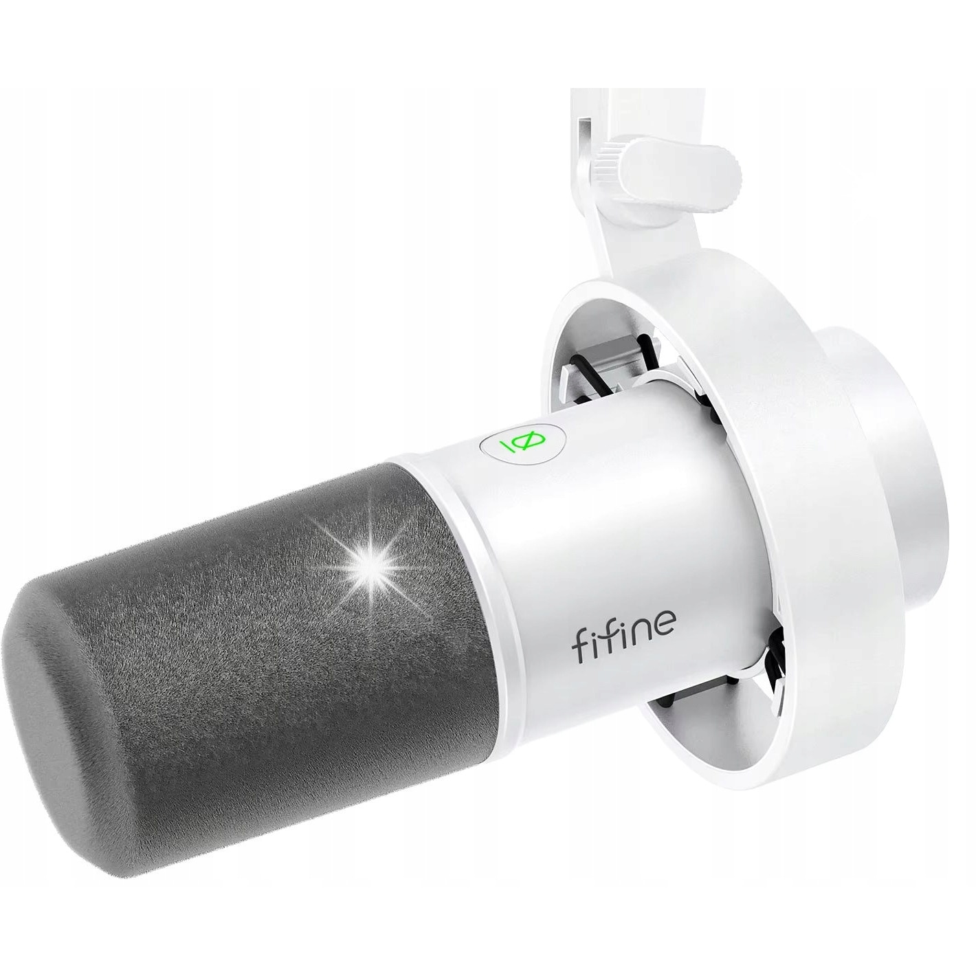Microfon dinamic USB XLR Fifine K688, caracteristici avansate, alb