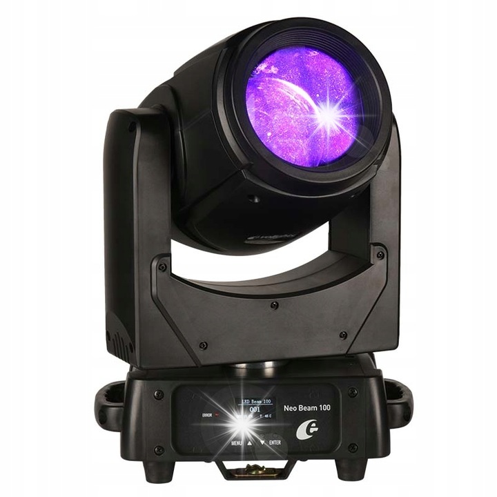 Glowica LED EVOLIGHTS NEO BEAM 100W, 13 filtre colorate, prizma rotativa, 9000K, 246x229x353mm, set complet
