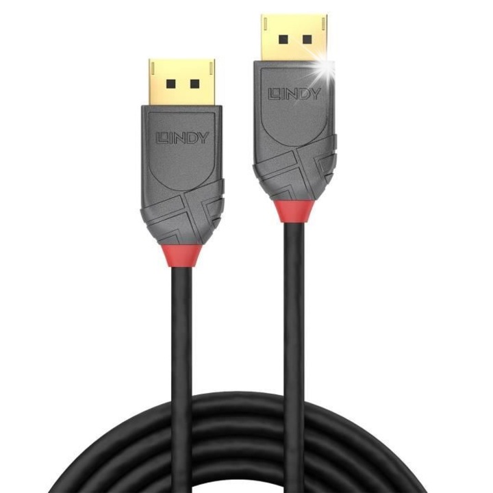 DisplayPort 1.2 kábel, Lindy, 5m, 4K 4096x2160@120Hz