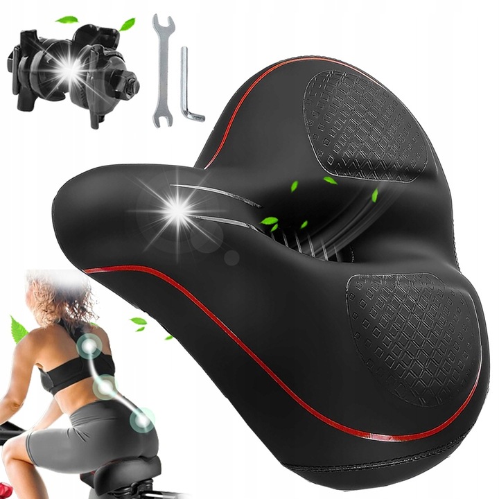 Sa bicicleta, Negru, 10,4x10,4x5,1 inch, Material: Piele PU + Spuma Poliuretanica