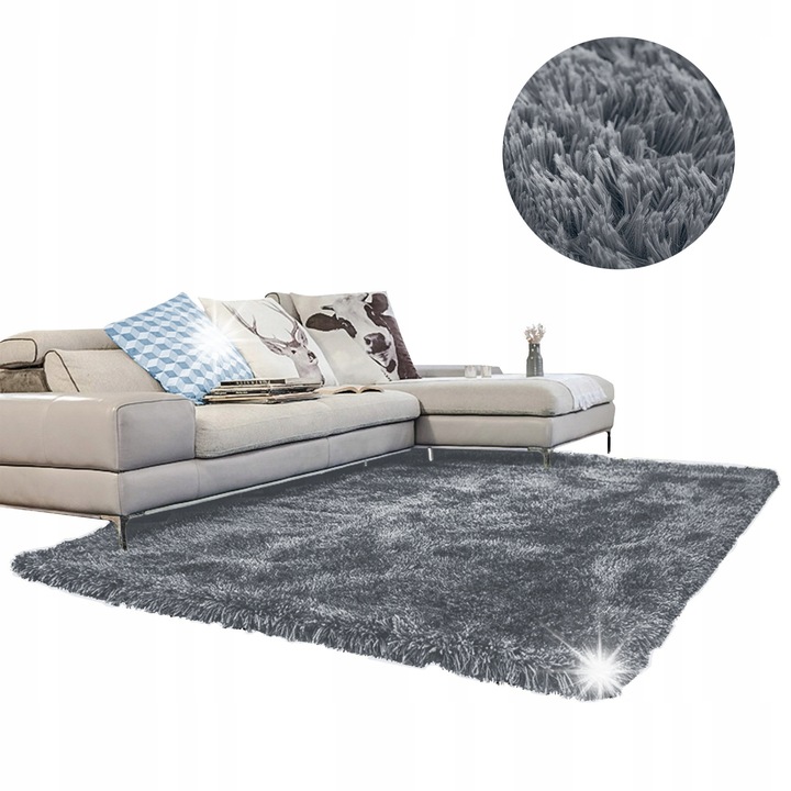 Covor Shaggy Strado 60x90cm, alb, bej, verde, gri, rosu, mov, crem, maro, albastru, set