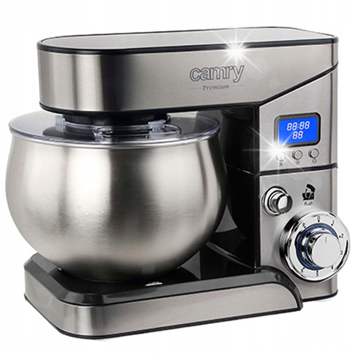 Robot de bucatarie Camry CR 4223 2000 W, 5,0L, 6 viteze, argintiu/gri