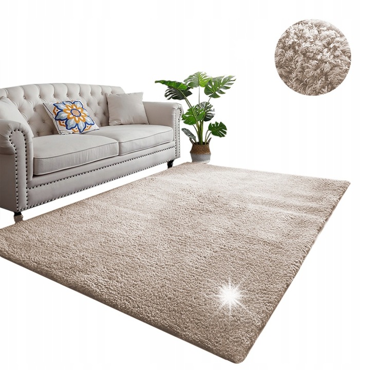 Covoare Alpaca Strado, 60x120cm, bej, antialergic, moale