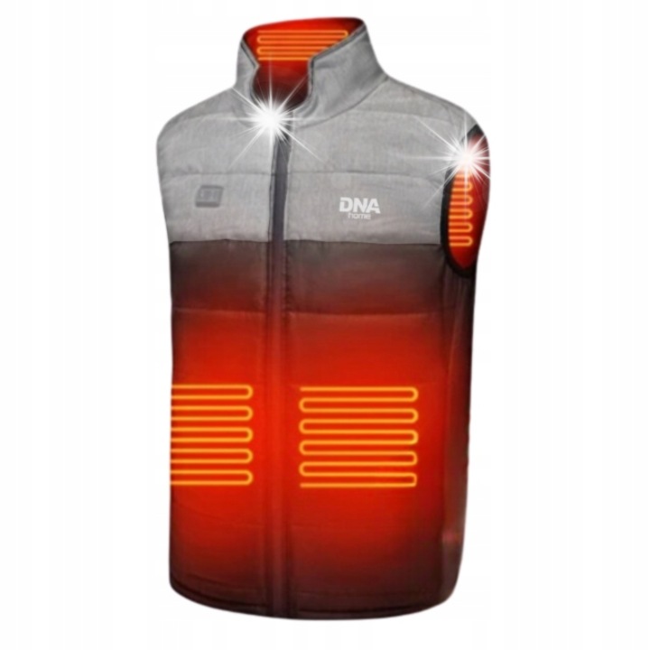 Електрическа отопляема жилетка DNA WV4, XXL, 3 температурни нива, черна, от полиестер