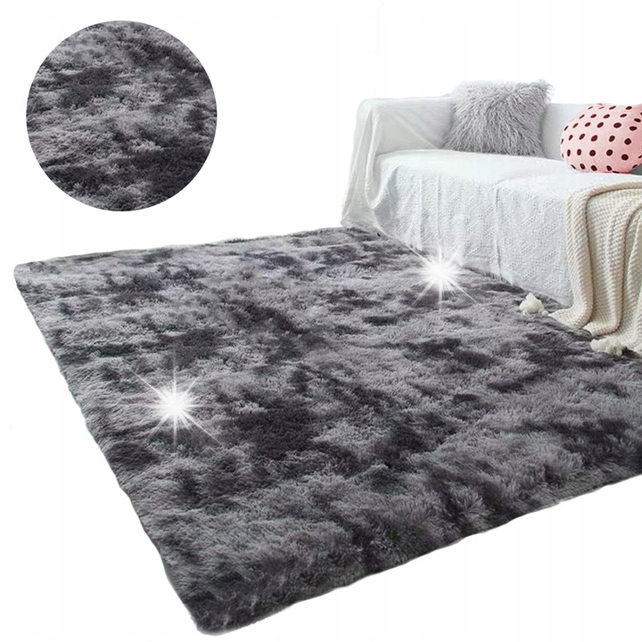 Килим Shaggy Ombre, 60x120см, многоцветен, 3,5см дебелина, комплект