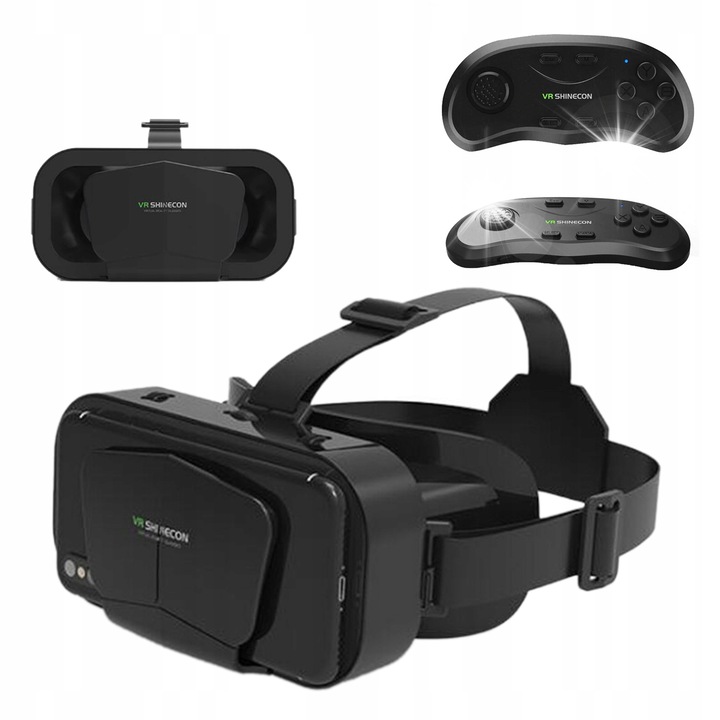 VR очила Shinecon G10, комплект с геймпад Shinecon B01, 3.5"-7.2", многоцветни