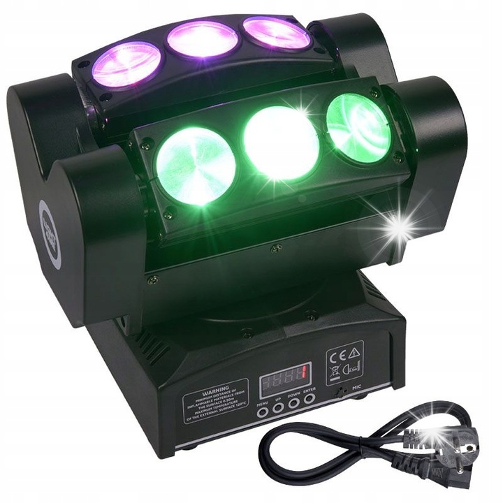 Echipament de iluminat, Light4Me Spider Head 6x10, RGBW, 22,5x14,5x22cm, set complet