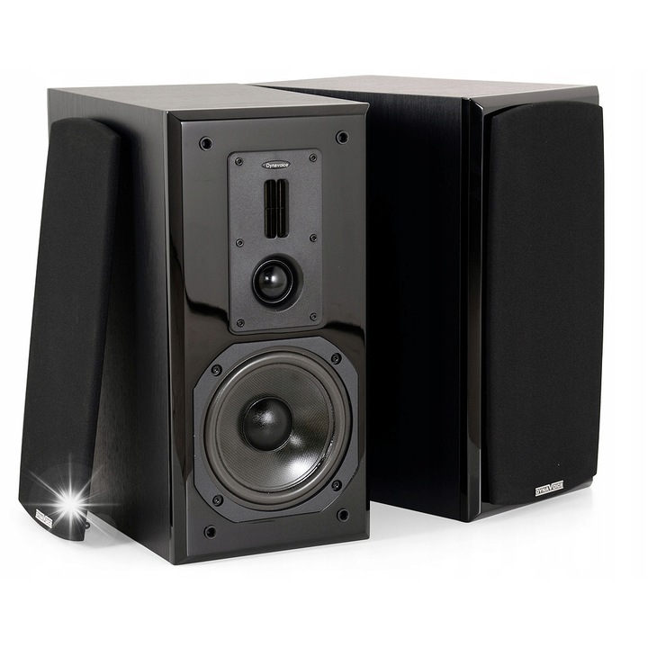 Boxe de raft Dynavoice Definition DM-6 (425388121), 165 mm Kevlar, tweeter dublu (wstegowy + cupola textila 38 mm), 35–32.000 Hz, 85 W RMS, 6 Ω, terminal X-change, negru, 200 x 420 x 330 mm