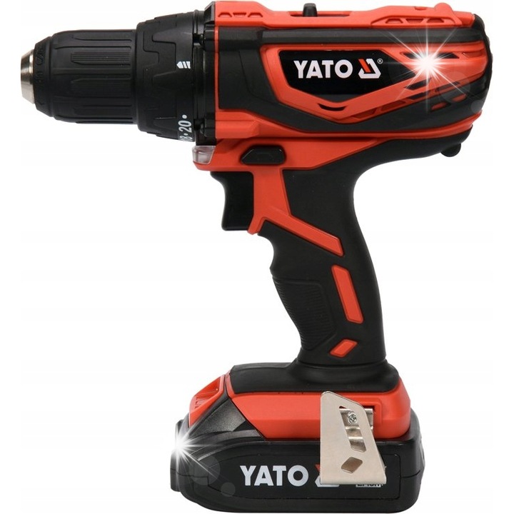Masina de gaurit si insurubat YATO 18V, 2-baterii, LED, 40Nm
