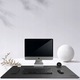 Mata pentru mouse Strado, 90x45cm, neagra, design modern, impermeabila