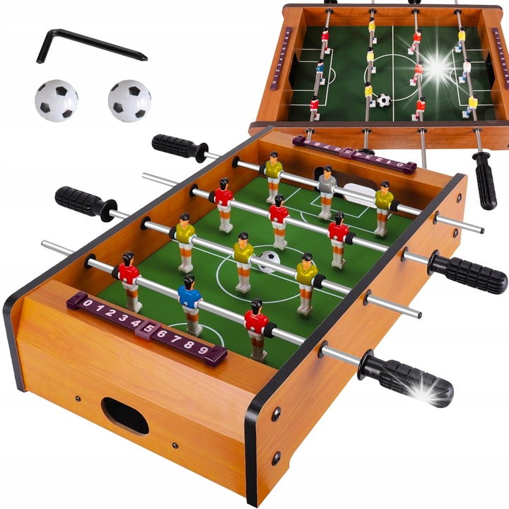 Mese foosball Kruzzel, 12 jucatori, 2 mingi, 50x10x51,5cm, antiderapante