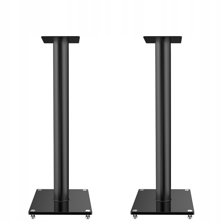 Stative pentru monitoare audio Taga Harmony, 76cm, metalice, cu suport din sticla, set de 2 bucati