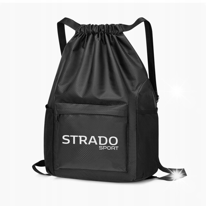 Rucsac Strado, waterproof, 37x48x19cm, negru, set cu 4 buzunare
