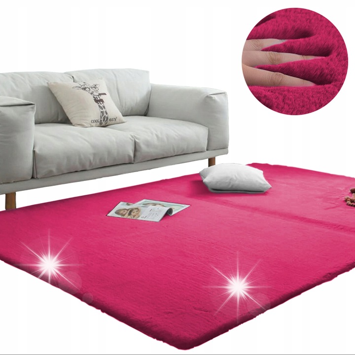 Килими Strado Rabbit, 120x160см, HotPink, антиалергични, shaggy