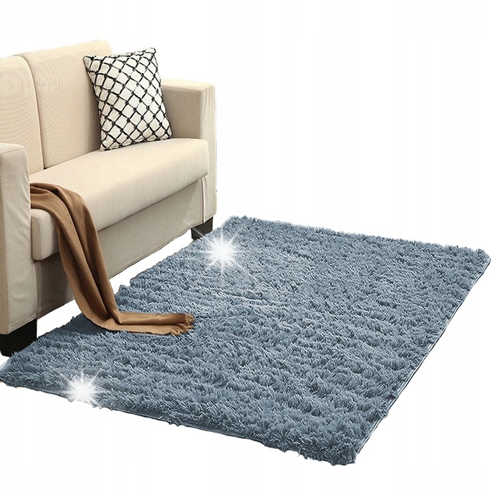 Shaggy Szőnyeg Strado 130x190cm EzüstSzőrös, puha, sűrű, beltéri