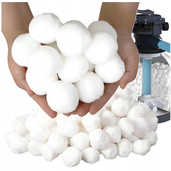 Malatec szűrőgolyók homokszűrős szivattyúkhoz, 1,5 kg, újrafelhasználható, 5 cm, higiénikusan csomagolva