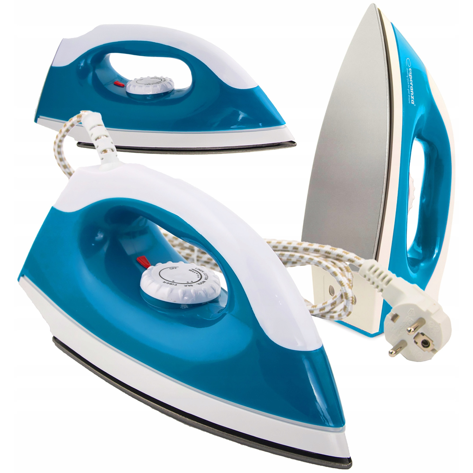Fier de calcat turistic Esperanza SMOOTHER 1200W, negru, compact