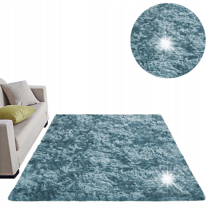 Shaggy Szőnyeg Strado Ombre Navy 160x200cm, csúszásgátló, puha