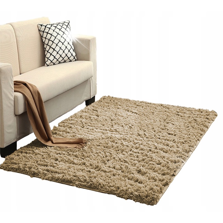 Strado Shaggy szőnyeg 160x230cm CappuccinoCamel, puha, sűrű, beltéri
