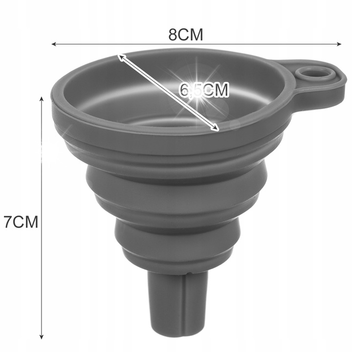 Сгъваем силиконов гевгир Ruhhy, сив, 7х8см