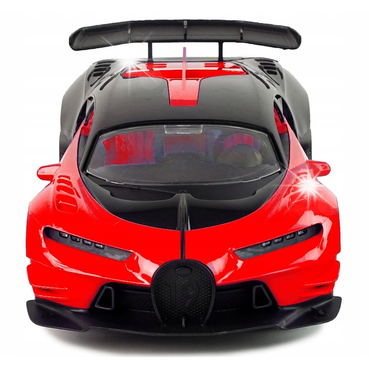 Masinuta sportiva rosie R/C Bugatti 1:16, 27 cm, cu telecomanda, 20 km/h, set complet
