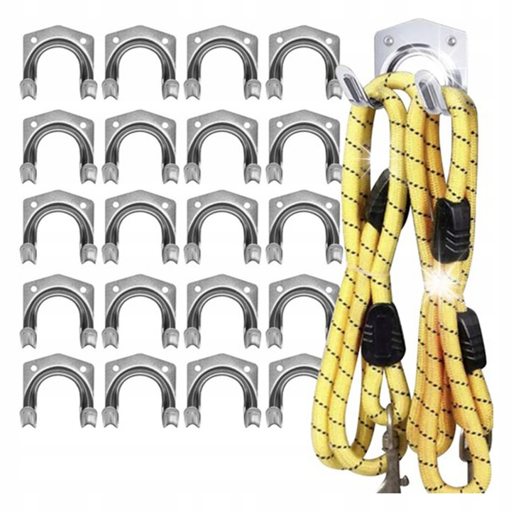 20 db fém szerszámtartó készlet, BIGSTREN, ezüst, 6,5x7x5,5cm