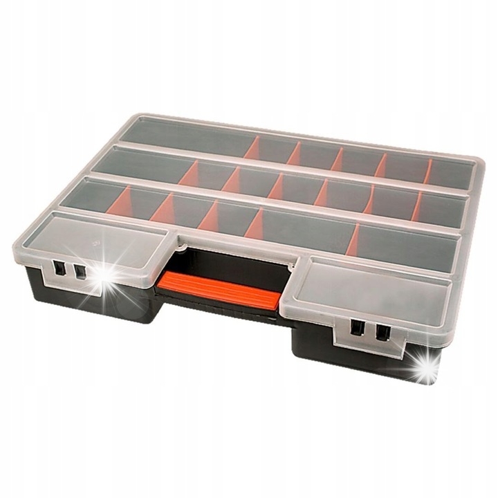 TOPEX XL szervező állítható rekeszekkel, 46x33x8cm, műanyag