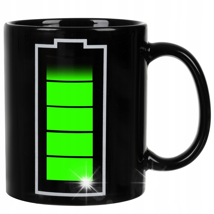 Cana magica, Ruhhy, baterie, 330 ml, neagra, 11,5x9,7x7,5 cm