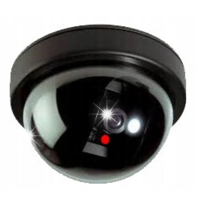 Фалшива камера за наблюдение, с LED, 12,5x12,5x8см, лесен монтаж, вътрешен/външен