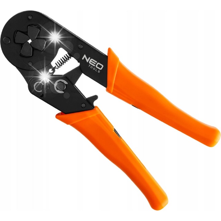 Kábelvég saruzó fogó, Neo Tools, 6-16 mm, 195 mm, gumírozott nyél